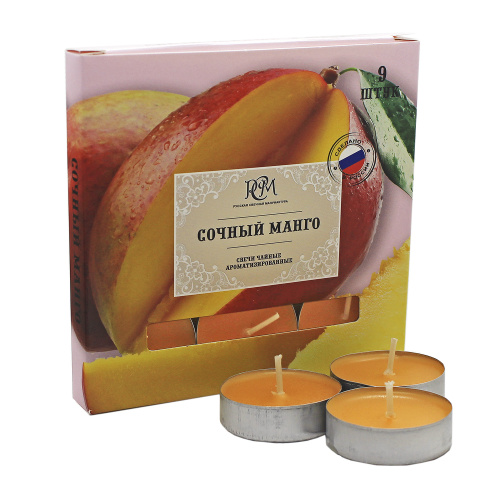 Свечи чайные Сочный Манго 9 штук