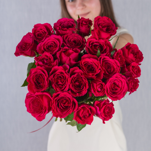 Букет из 25 Роз Кения Розовый микс N 7313-Р