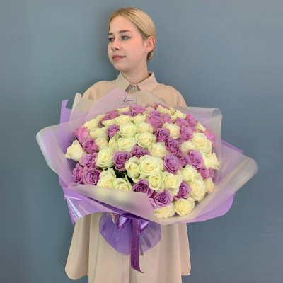 Букет 101 роза Кения в упаковке 29178БФ