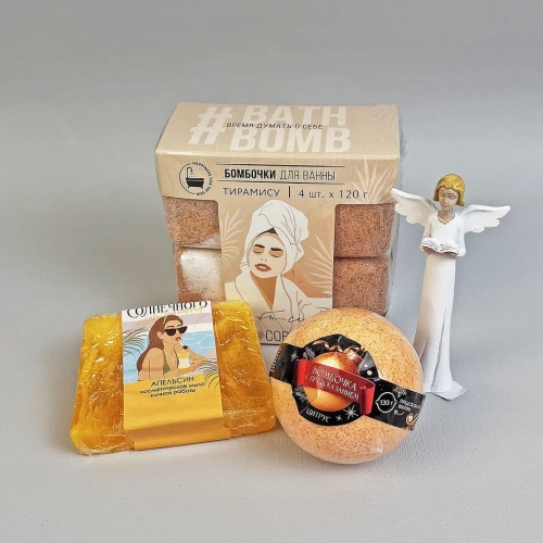 Подарочный набор "Леди совершенство" бомбочки для ванны, мыло, фигурка N 69387