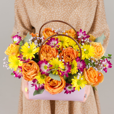 х Сумочка с оранжевыми розами 50537