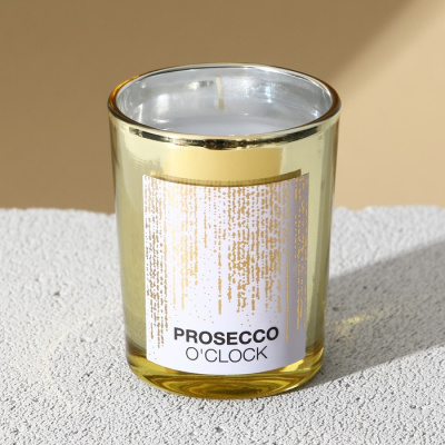 Свеча в стакане "Prosecco o'clock" Свеча в стакане "Prosecco o'clock"