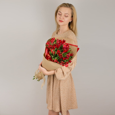 Букет из разноцветных альстромерий N 50398