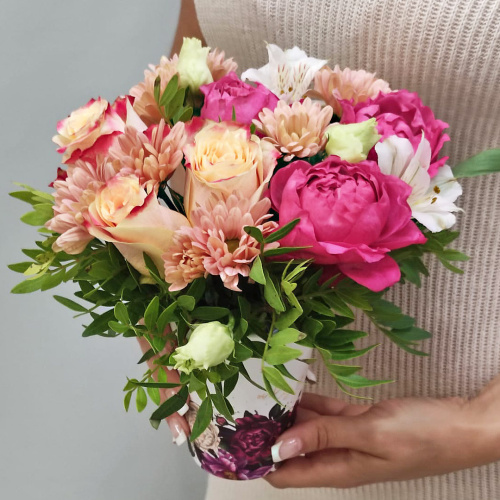 Стаканчик с цветами "Малинка" N 53034