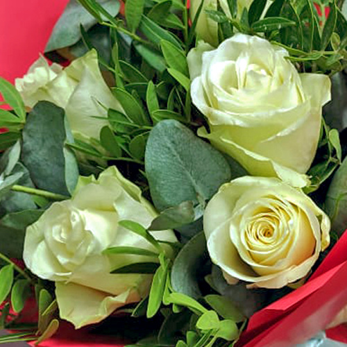 Небольшой букет "Знак внимания" из Кенийских розочек. N 6993