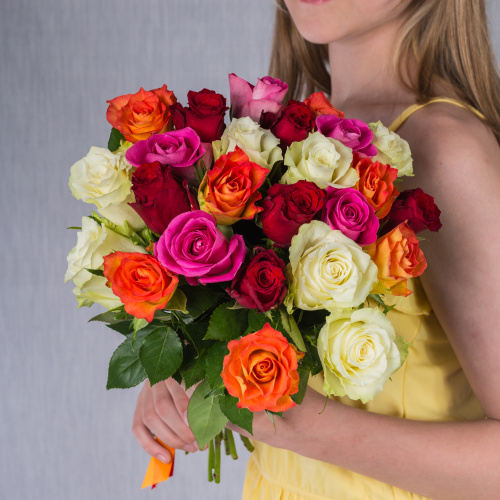 Букет из 25 Роз Кения Микс N 7313