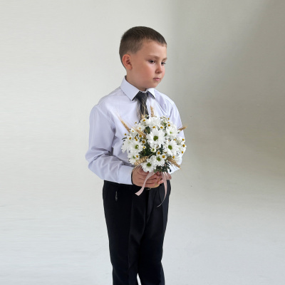 Стаканчик с хризантемой и танацетумом N 84321