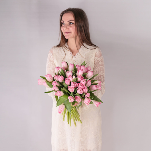 Букет из 41 Тюльпана (нежно-розовый) 59897