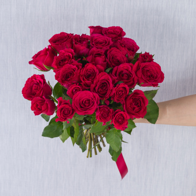 Букет из 25 Роз Кения Розовый микс 7313-Р Букет из 25 Роз Кения Розовый микс 7313-Р