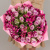 Букет из 25 сиреневых роз Кения и альстромерий N 50543