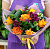 Букет "Лучики солнца" из кенийской розы и альстромерии. N 7132