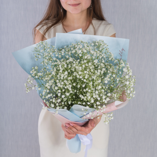 Небольшой букет из белых гипсофил N 35807