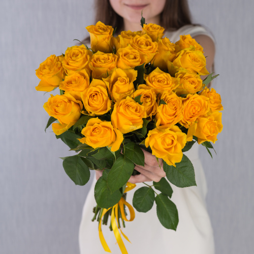 Букет из 25 Роз Кения Желтые N 7313-Ж