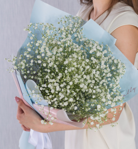 Небольшой букет из белых гипсофил N 35807