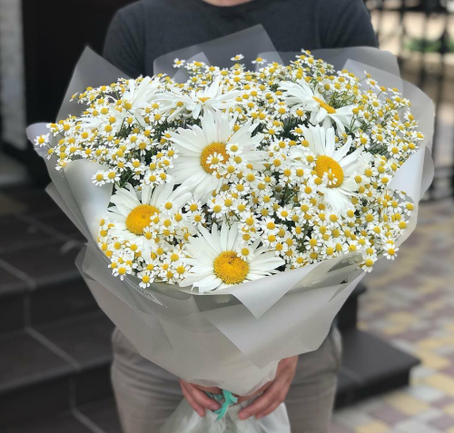 Букет "Мечты о безоблачном счастье" с ромашками N 36293