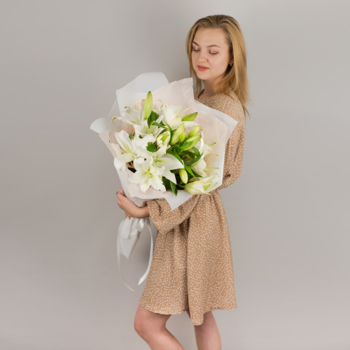 Букет из белых лилий 50441