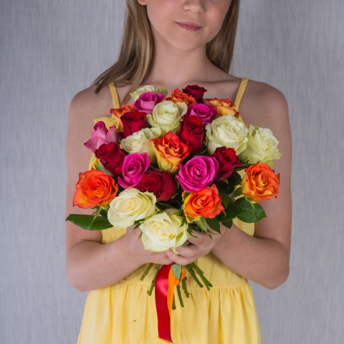 Букет из 25 Роз Кения Микс N 7313