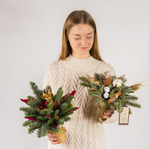 Стаканчик Уютный с шишками и елкой нобилис N 72235 Стаканчик Уютный с шишками и елкой нобилис N 72235