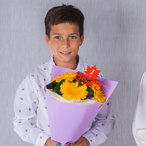 Школьный букет из гербер для мальчика N 37960