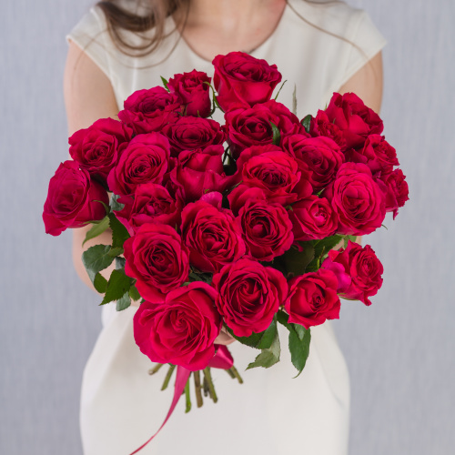 Букет из 25 Роз Кения Розовый микс N 7313-Р